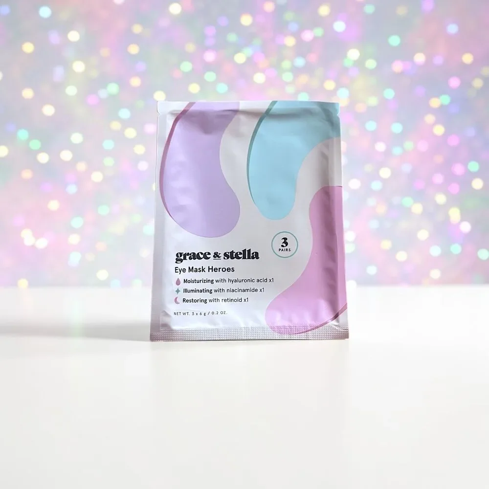 GRACE & STELLA Eye Mask Heroes 3  X 6 G / 0.2 OZ New in Package